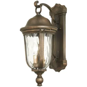 Havenwood 22 in. 3 Lights Outdoor Wall Lantern Bronze & Silver Finish