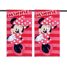 Heart Home Disney Minnie Kids Bath Towel|Soft Cotton Towel for Kids|Sides Stitched Baby Towel|400 GSM Toddler Bath Towel|24x48 Inch|Pack of 2 (Pink)