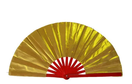 High grade Bamboo Fan with bag Double Sided, Performance Fan Red/Golden Martial Arts Fans Eight Diagram