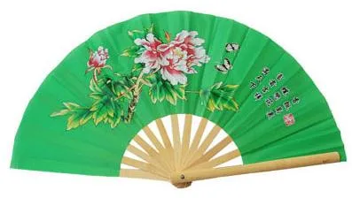 High grade Bamboo Fan with bag Double Sided, Performance Fan Red/Golden Martial Arts Fans Eight Diagram