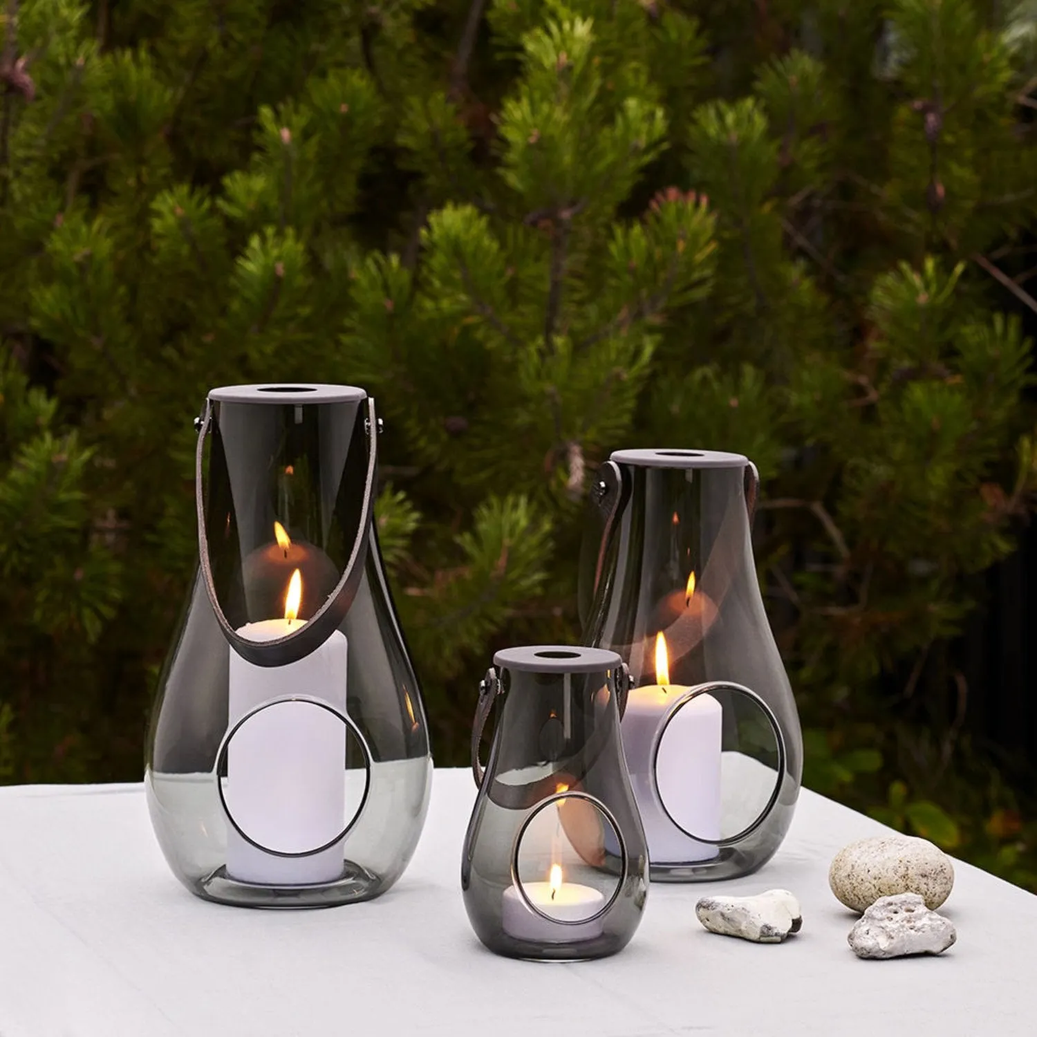 holmegaard | design with light lantern | smoke 25cm