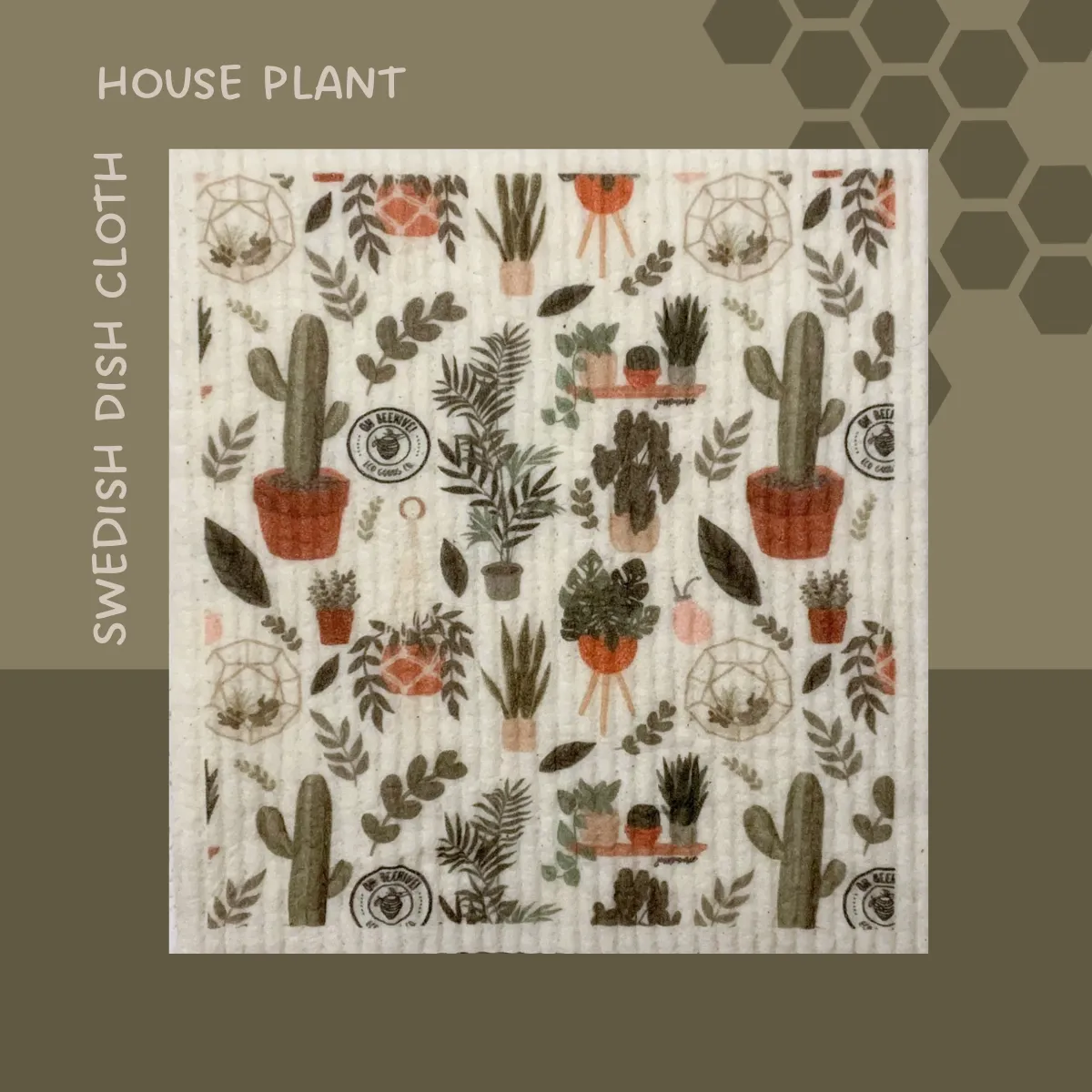 House Plant Reusable Dish Cloth