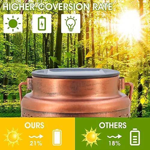 Hummingbird Solar Lantern Lights Outdoor Hanging, Metal Decor Lanterns-Waterproof LED Decorative Light for Garden Patio Yard Lawn Backyard Front Porch as Gifts for Mom Grandma Women