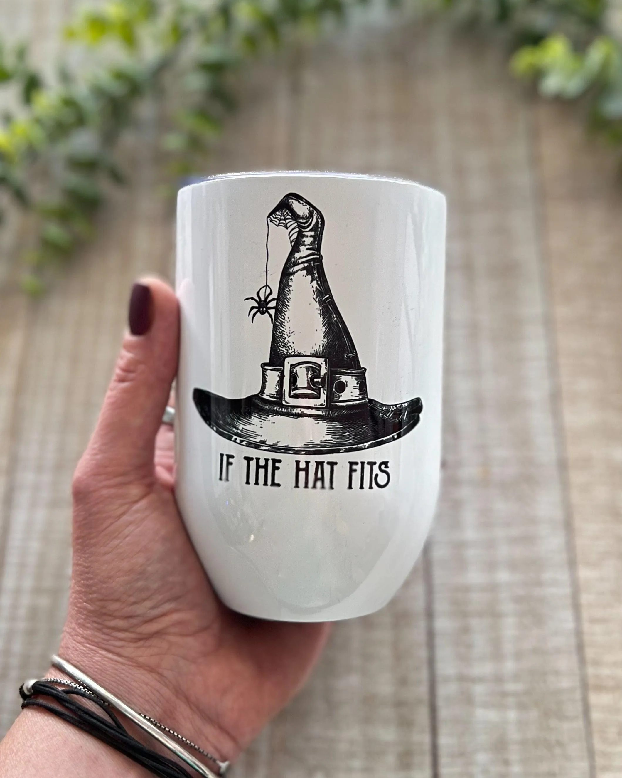 if the hat fits | 12oz wine tumbler