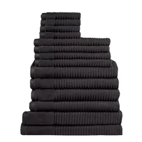 Jenny Mclean Royal Excellency 14 Piece Black Towel Pack