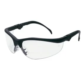 K3H15 MCR Safety Klondike KD3 Series Safety Glasses, Clear Lens, Black Frame