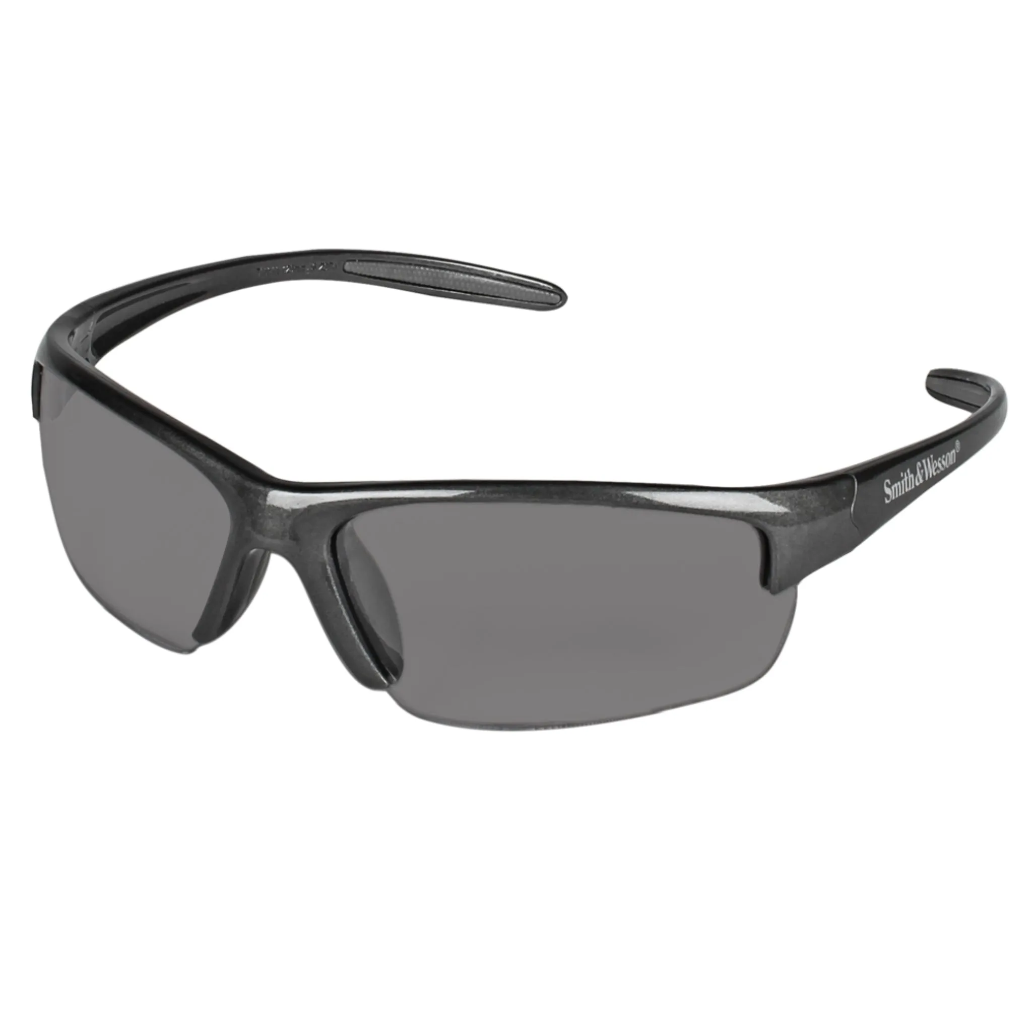 KIMBERLY-CLARK Smith & Wesson 3016308 21297 Equalizer Safety Glasses with Gunmetal Frame and Anti-Fog Smoke Lens, Box of 12