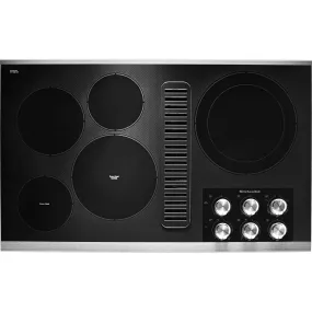 KitchenAid  36" Electric Downdraft Cooktop with 5 Elements (KCED606GSS)