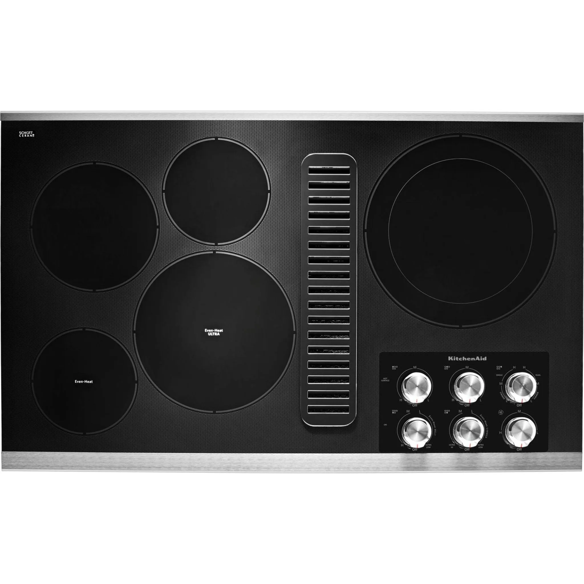 KitchenAid  36" Electric Downdraft Cooktop with 5 Elements (KCED606GSS)