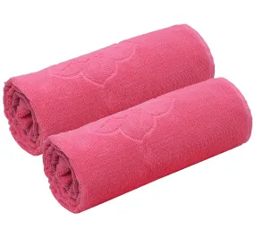 Kuber Industries 100 Percent Cotton 2 Pieces Full Size Bath Towel 30"x60" (Pink), CTKTC13795