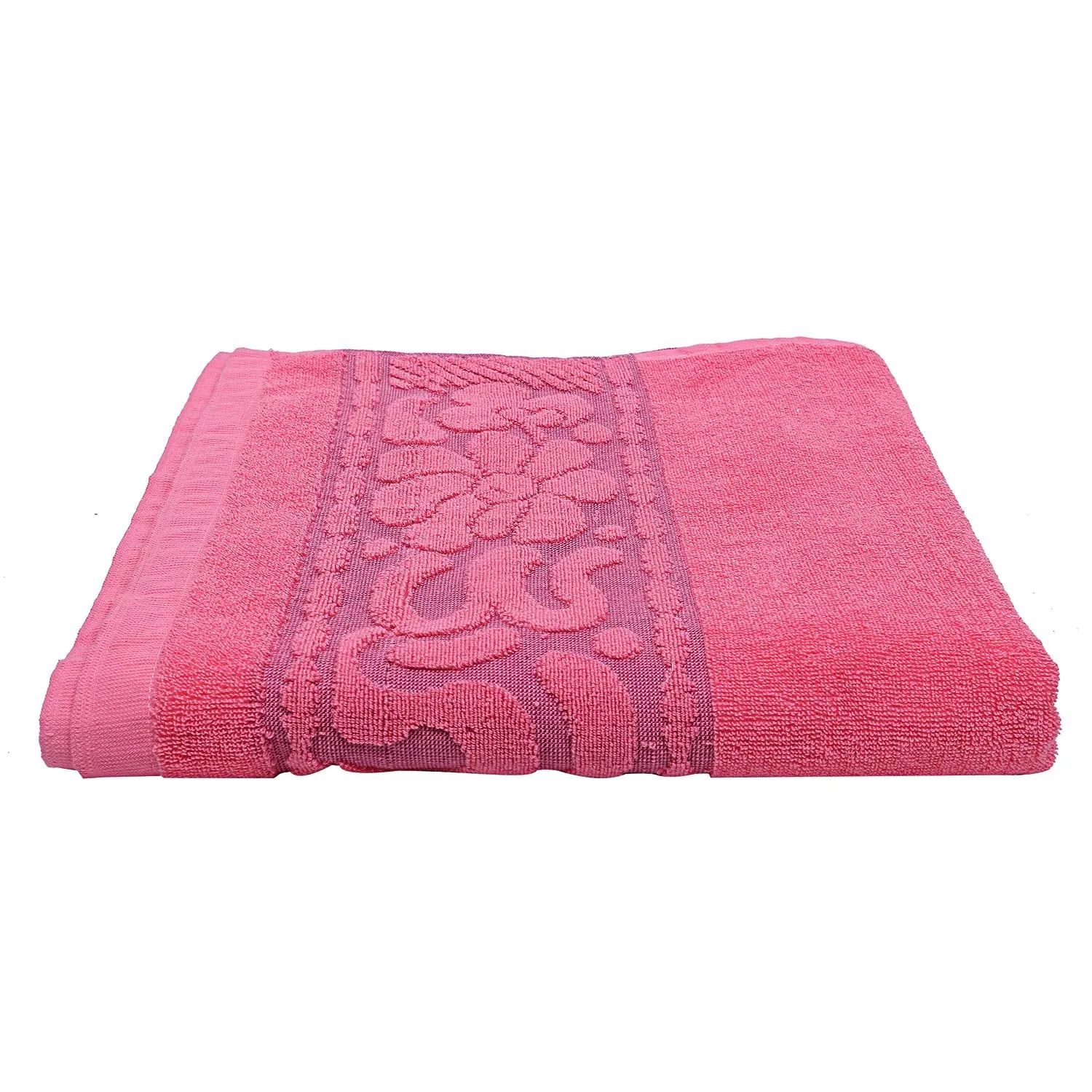 Kuber Industries 100 Percent Cotton 2 Pieces Full Size Bath Towel 30"x60" (Pink), CTKTC13795