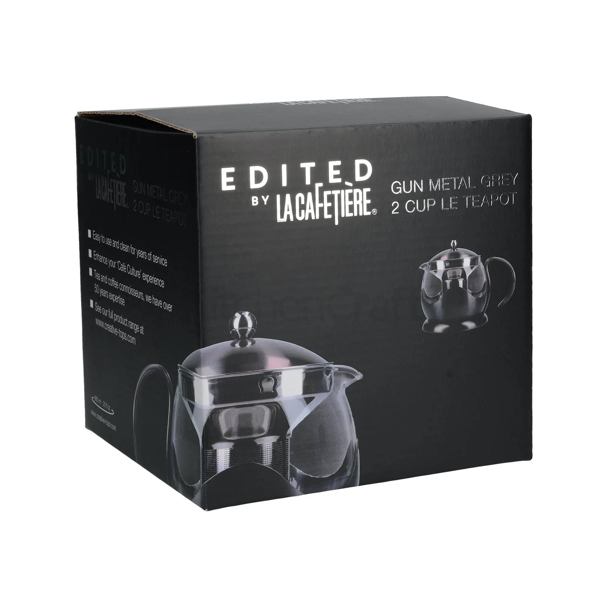 La Cafetiere Edited Gun Metal Grey 2 Cup Le Teapot