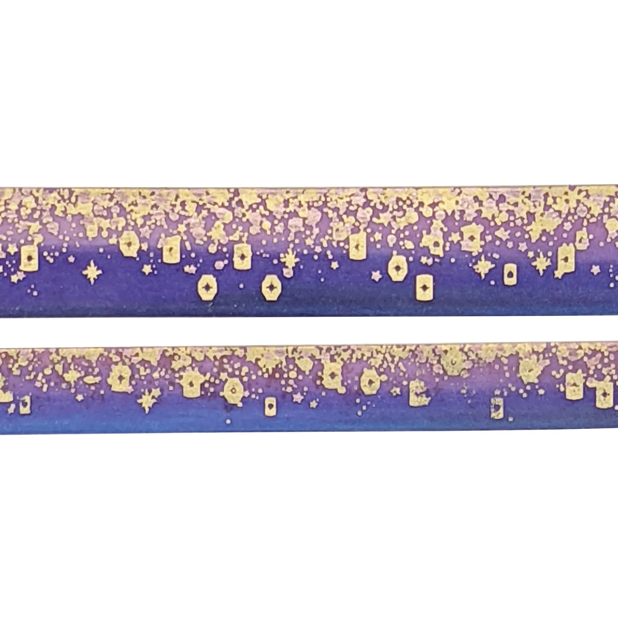 Lanterns & Suns Stardust washi set (15/10mm   light gold holographic / aurora pink foil) - Restock