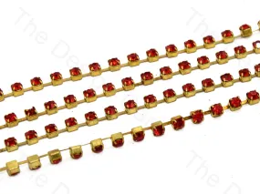 Light Red Golden Cup Chain