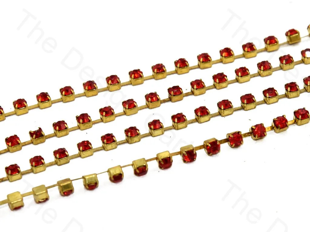 Light Red Golden Cup Chain