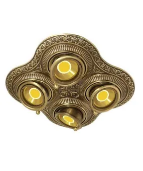 Lirica Quad Solid Brass LED Down Light