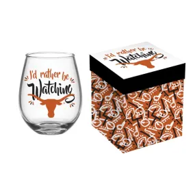 Longhorn Stemless Wine Glass