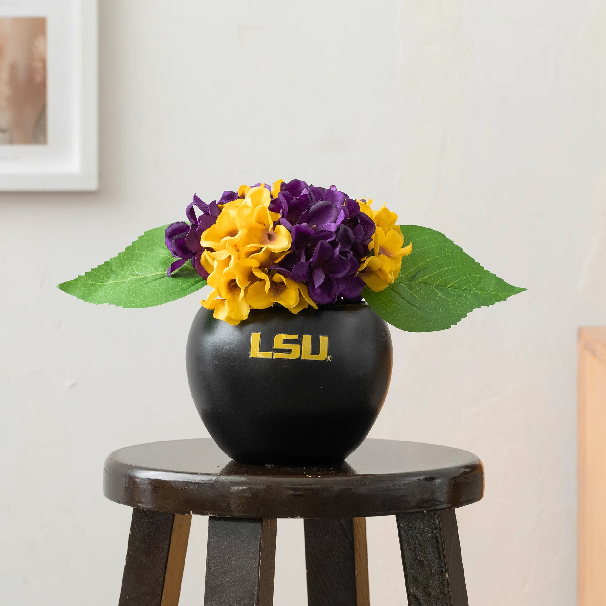 LSU Tigers Faux Snake Plant, Orchid & Hydrangea