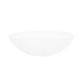 Marble Glass Bowl Large White