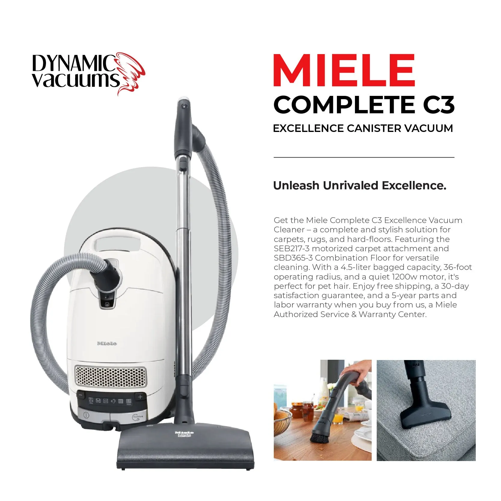 Miele Complete C3 Excellence Canister Vacuum