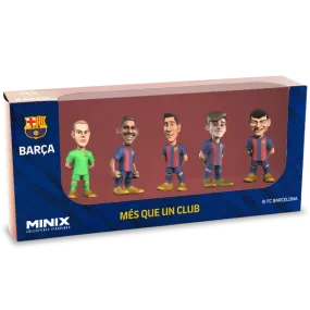 Minix Barcelona 7 cm 5-Pack - Araujo, Ter Stegen, Lewandowski, Gavi, Pedri