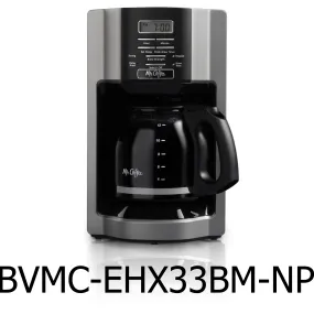 Mr. Coffee 12-Cup Programmable Coffeemaker, Rapid Brew, Brushed Metallic