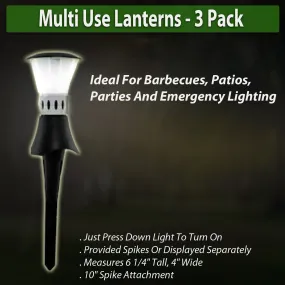 Multi Use Lanterns - 3 Pack