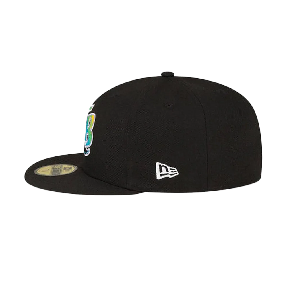 New Era Tampa Bay Rays New Era Black Stateview 59Fifty Fitted Hat