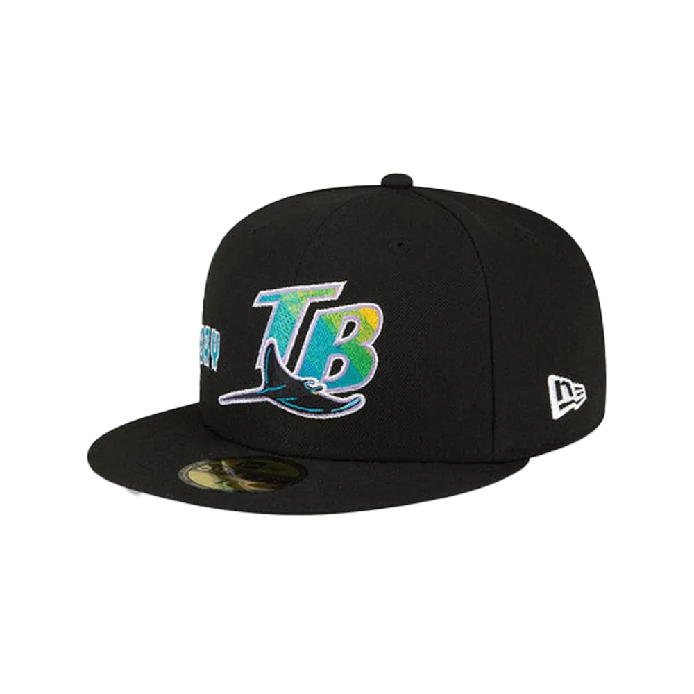 New Era Tampa Bay Rays New Era Black Stateview 59Fifty Fitted Hat