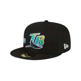 New Era Tampa Bay Rays New Era Black Stateview 59Fifty Fitted Hat