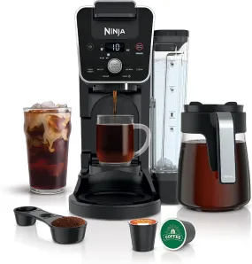 Ninja CFP201 DualBrew 12-Cup Drip, Single-Serve for Coffee Pods, Black