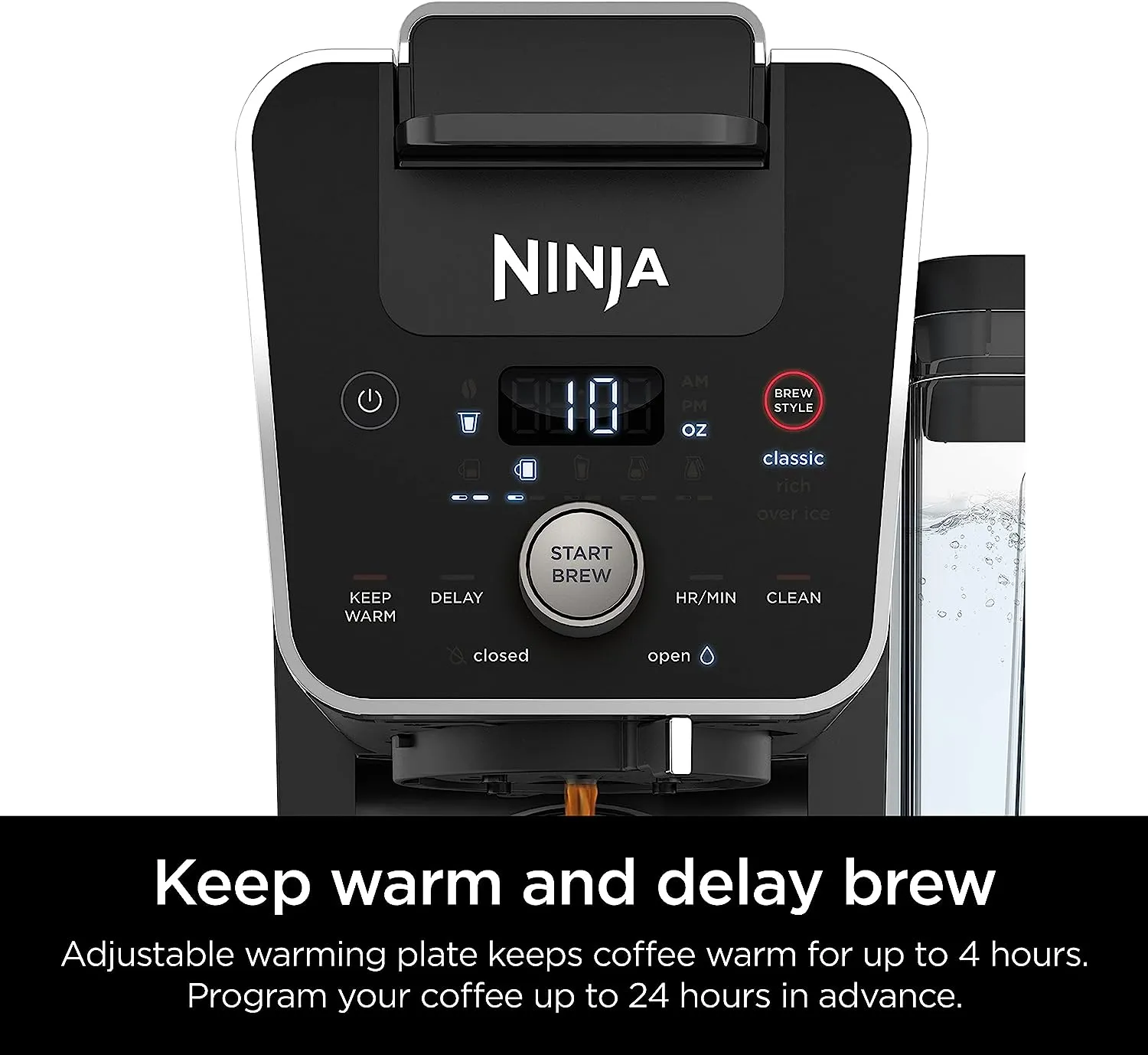 Ninja CFP201 DualBrew 12-Cup Drip, Single-Serve for Coffee Pods, Black