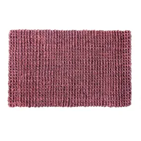 OnlyMat Maroon colour Handwoven Jute Rug