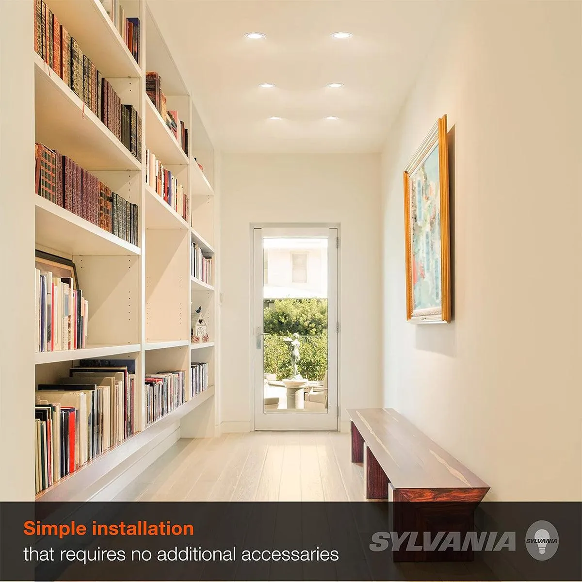 Pack of 4 - 5/6'' LED Recessed Retrofit Light, 65W Equal, 625 Lumens, 3000K, Smooth White Trim