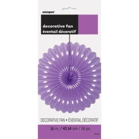 Paper Decorative Fan 16" Party Purple