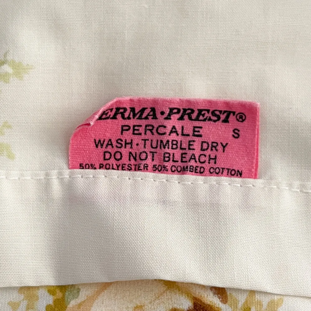 Percale Perma-Prest Full Flat Sheet - Vintage