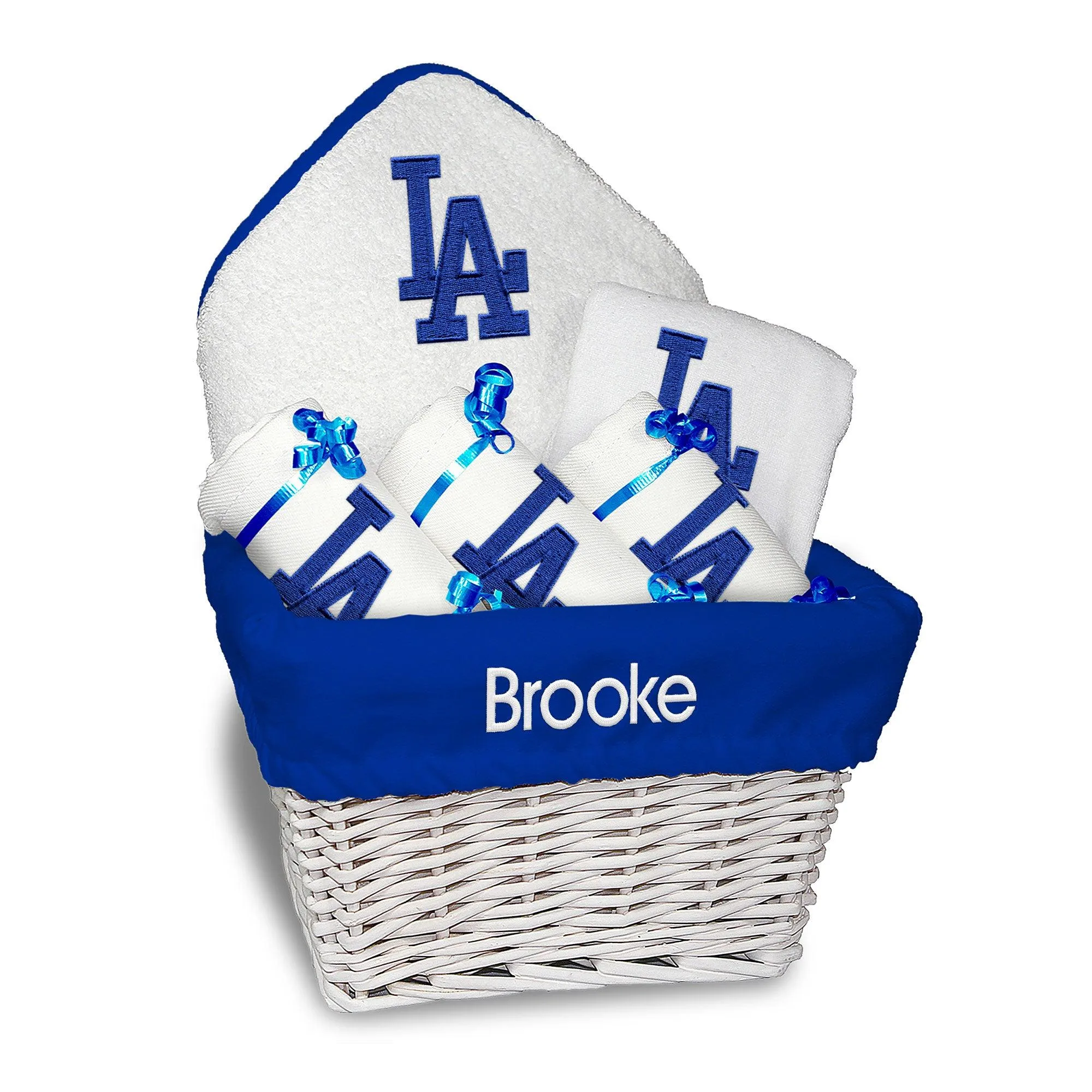 Personalized Los Angeles Dodgers Medium Basket - 6 Items