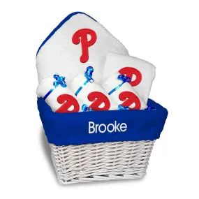 Personalized Philadelphia Phillies Medium Basket - 6 Items