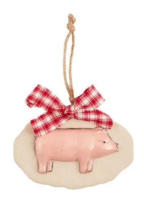 Pig Farm Animal Ornament by Mud Pie