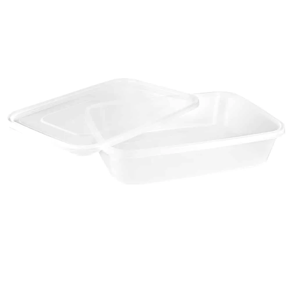 Premium Heavy Duty Plastic Microwaveable, Stackable 9"x13" Lunch/Dinner Containers with Airtight Lid