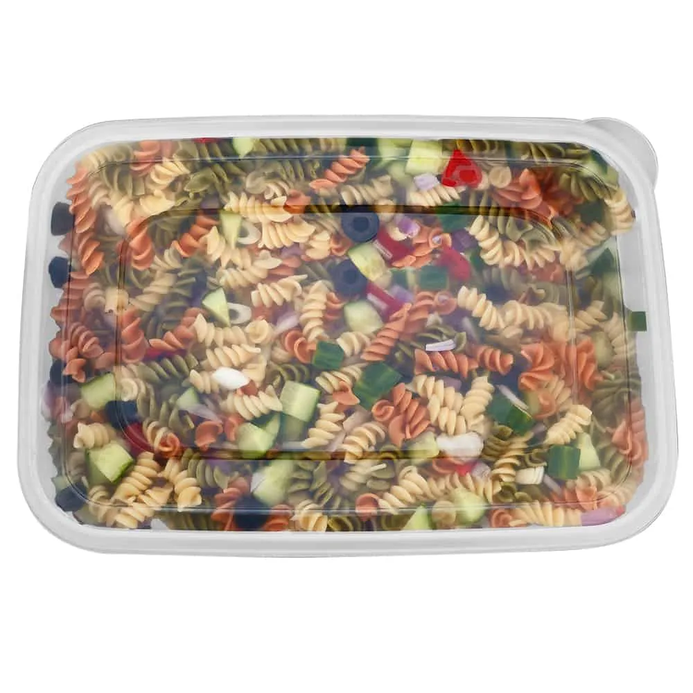 Premium Heavy Duty Plastic Microwaveable, Stackable 9"x13" Lunch/Dinner Containers with Airtight Lid