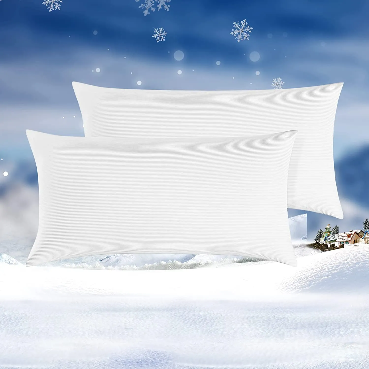 Premium Silky Super Cooling Decorative Pillowcases Arc-chill Extreme Q Max 0.5 of 2 Pack