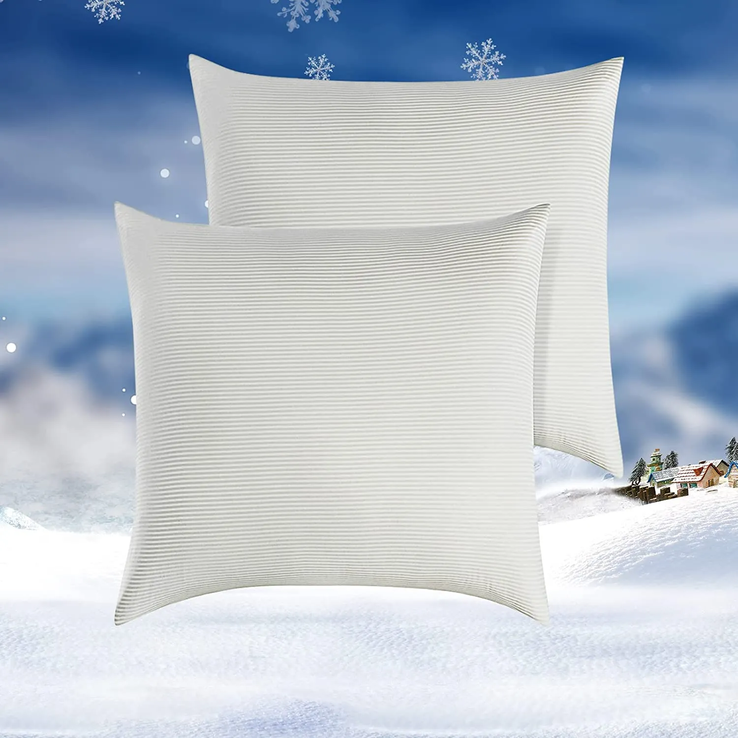 Premium Silky Super Cooling Decorative Pillowcases Arc-chill Extreme Q Max 0.5 of 2 Pack