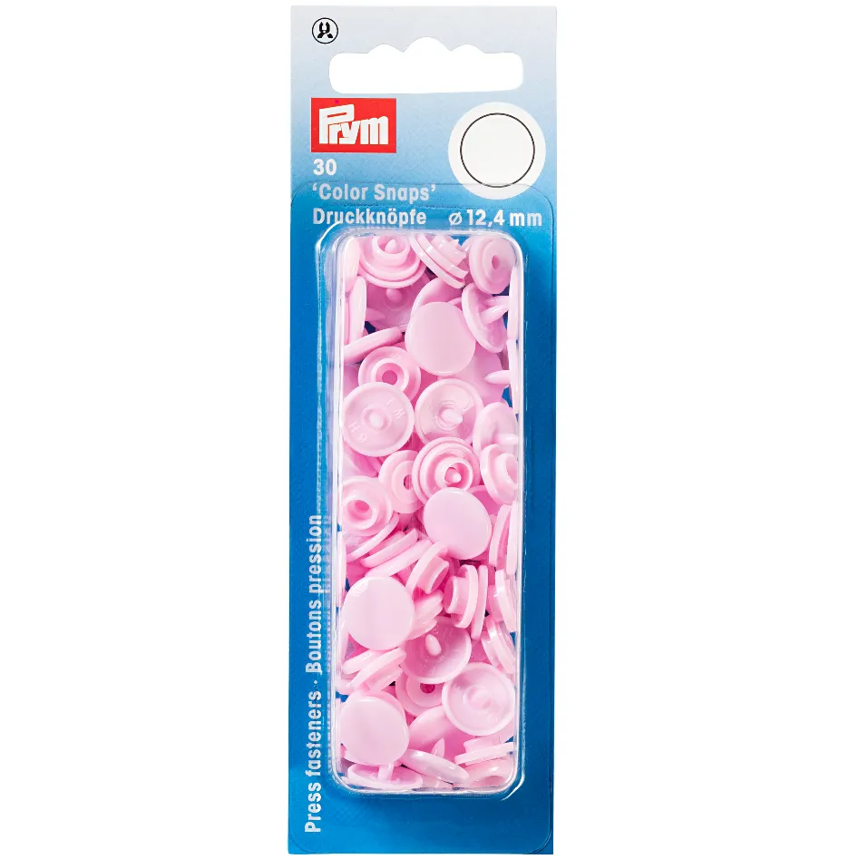 Prym Colour Snaps - Baby Pink