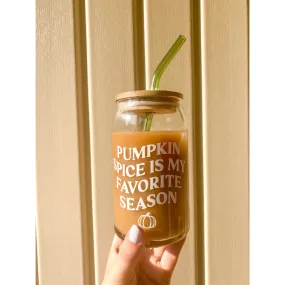 Pumpkin Spice Can Glass Cup