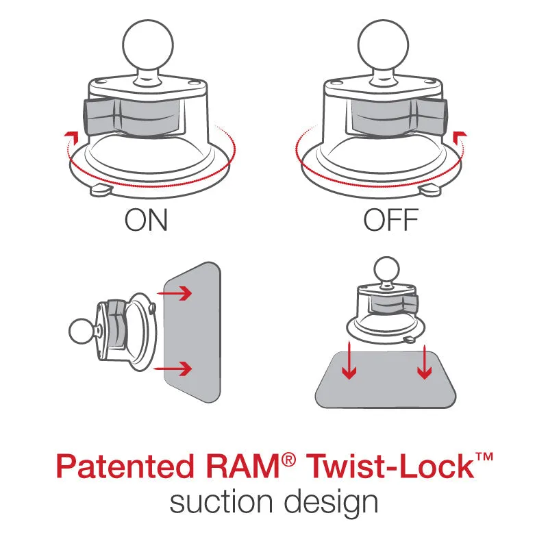 RAM® Twist-Lock™ Suction Cup Mount for Garmin Astro 220, GPS 60   More