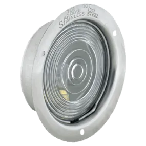 Recessed Dome Light - Clear Lexan Lens - Stainless Steel