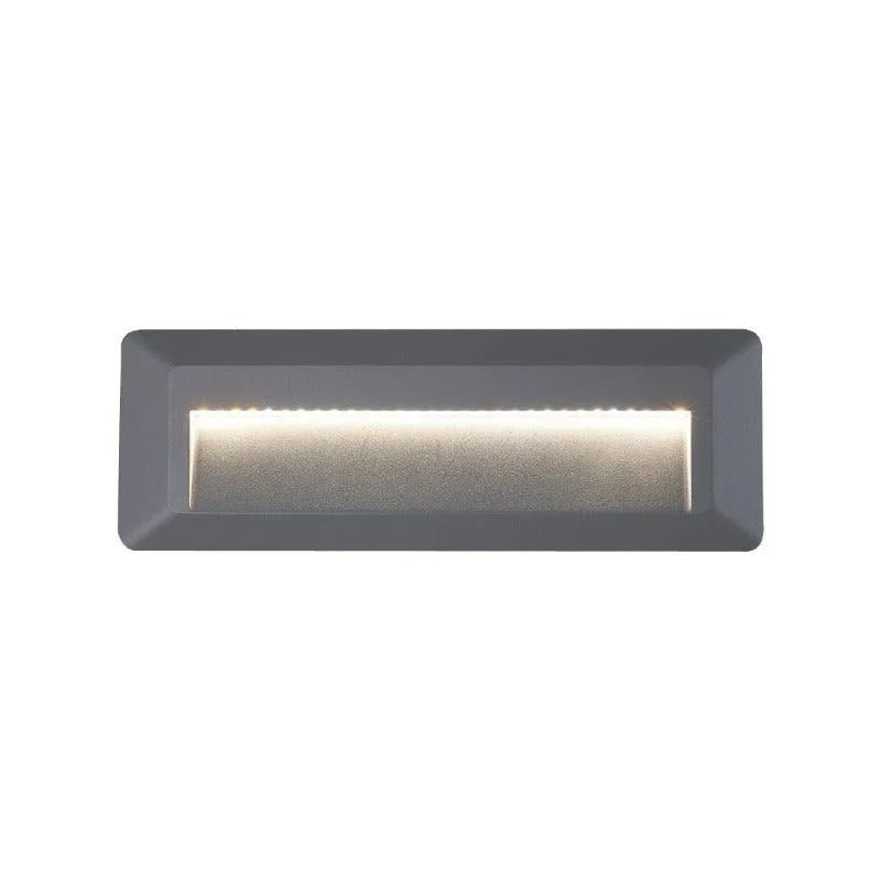 Rectangular Dark Grey LED Step Light