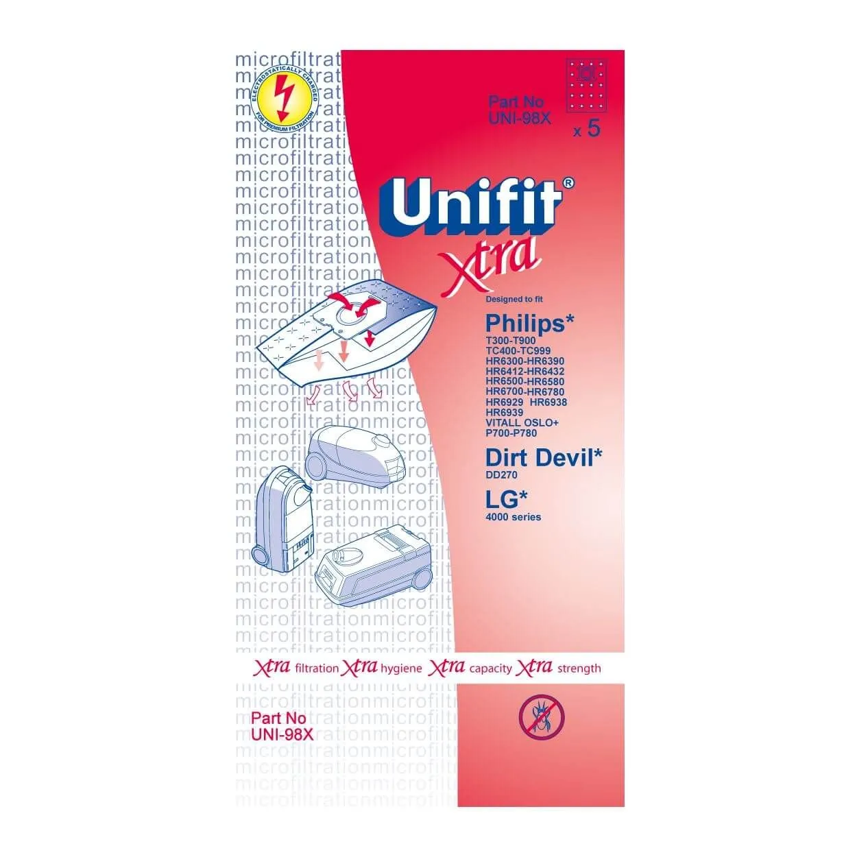 Replacement Hoover Bags - Uni-98