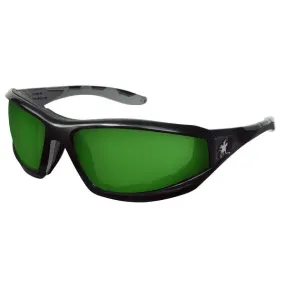 RP2120 MCR Safety RP2 Series Safety Glasses, Green Lens, Black Frame